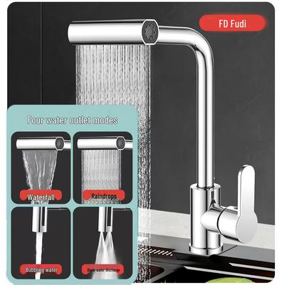 Drehbarer Universal 4-Gang-Wasserhahn für Küche und Waschtisch - Warm & Kalt