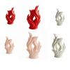 3D-gedruckte künstlerische Flammenvase Verdrehte Wellen-Blumenbehälter Unregelmäßige Vase Schreibtischdekoration