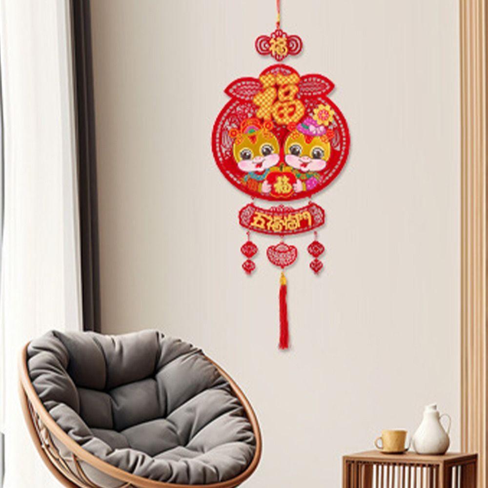Creative Fortune Pendant Traditional Red Lantern String Spring Festival Decoration Pendant  Door
