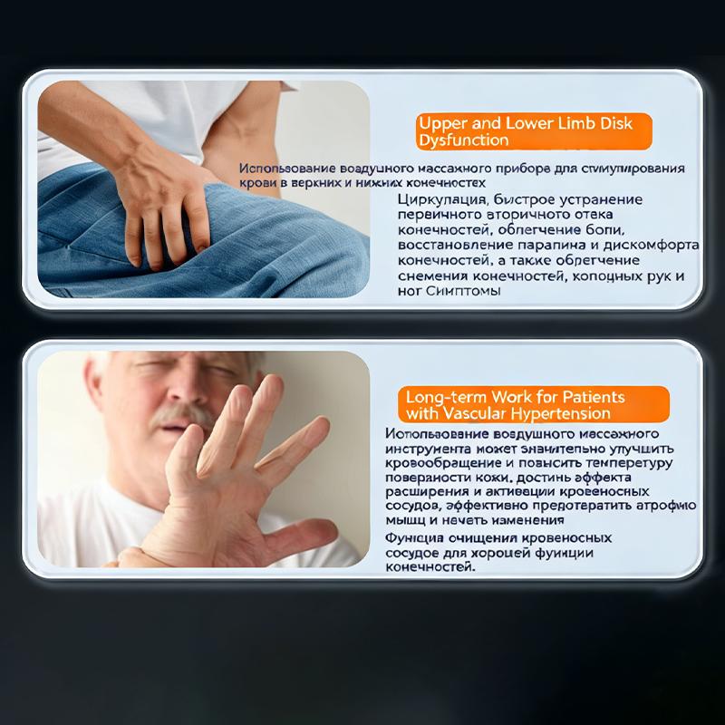Professional 6 Cavity Air Pressure Massager Six Modes Full Body Massager Promote Blood Circulation Lymphatic Drainage Device