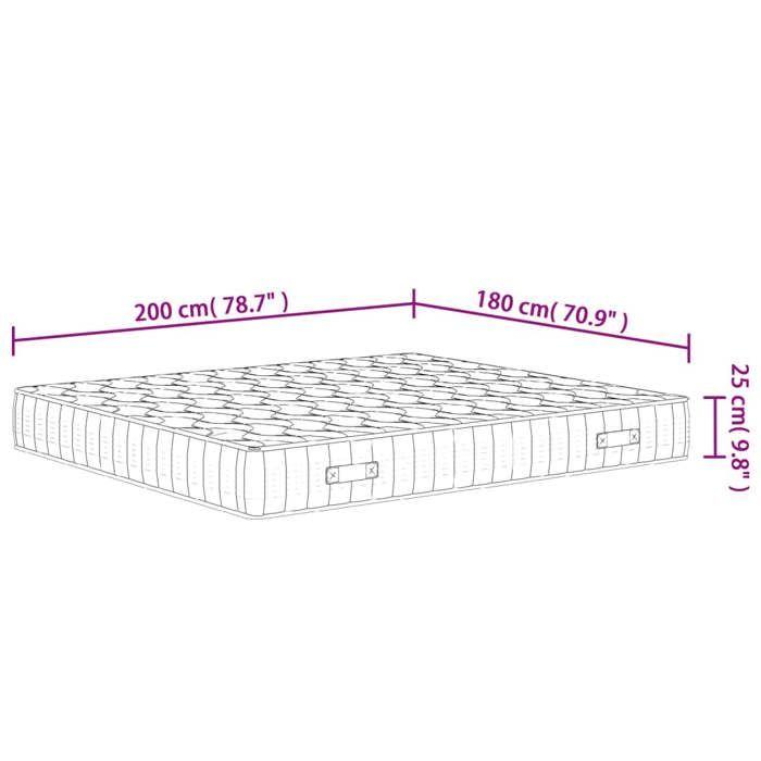 VidaXL Pocket Spring Mattress Medium Firmness 180x200 Cm 3206417