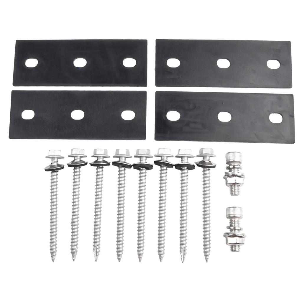 1set Adjustable Photovoltaic Support Solar Panel Bracket Solar Holder End Clamp Kit Flat Roof Mounting Tools Replacement Kit