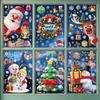 Vánoční samolepky na okno 3D Santa Claus Dům Vločky Elektrostatická samolepka Domov 2026 Vánoční večírek Vánoční dekorace