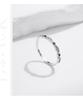 MODIAN S925 Sterling Silver Rhinestone Ring for Women – Elegant, Simple, Versatile Stacking Band