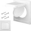 Plastic Dual Door Dryer Vent Cover with Screws Easy Install Air Conditioner Air Outlet Air Circulation Square Shape
