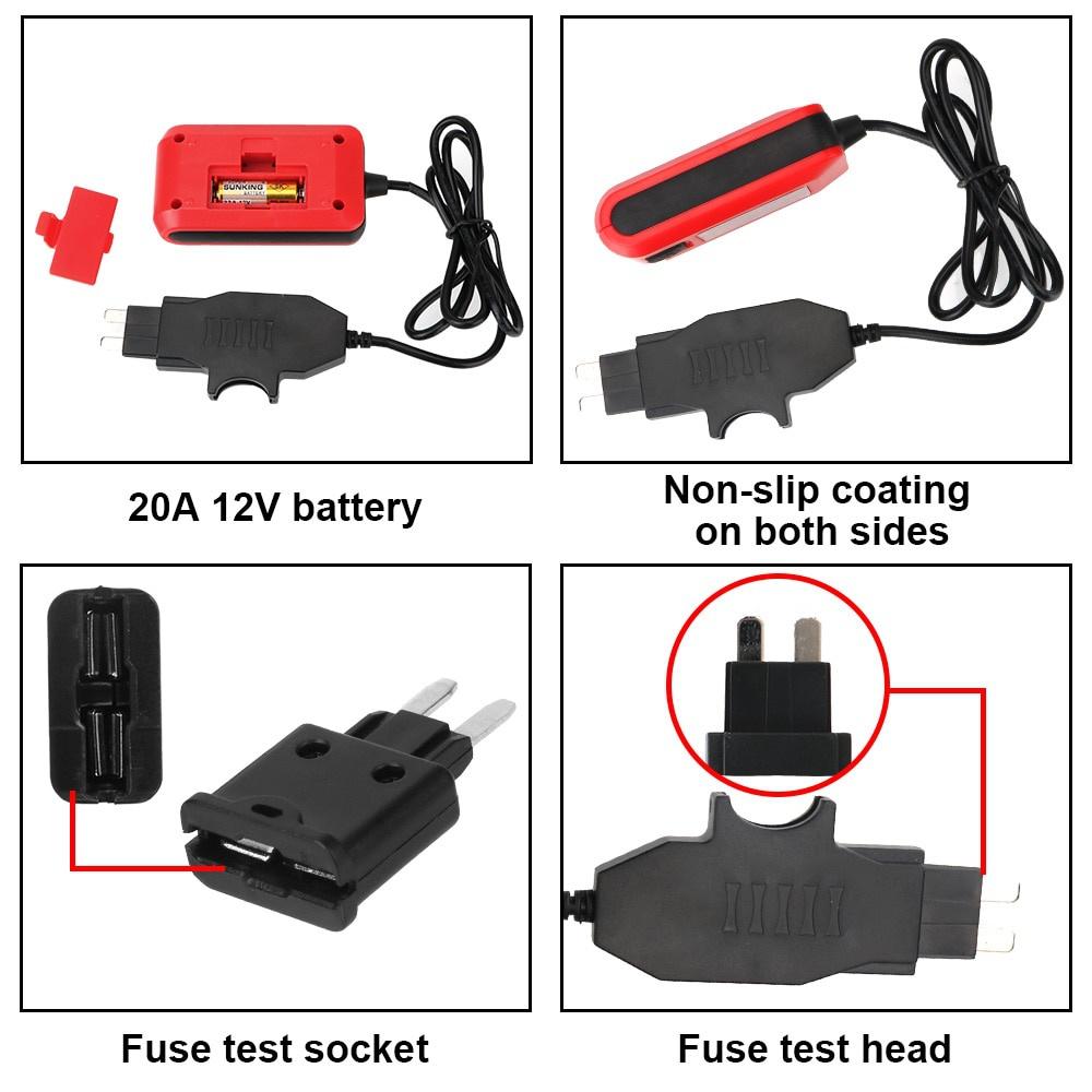 Rilevamento guasti veicolo AE150 12V 20A Rilevamento guasti circuito auto Galvanometro fusibile tramite strumento diagnostico fusibile