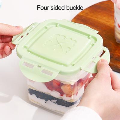 Yousheng 650ML Sealed Crisper Multipurpose Thickened Reusable Good Sealing Buckle Design Transparent Cake Box