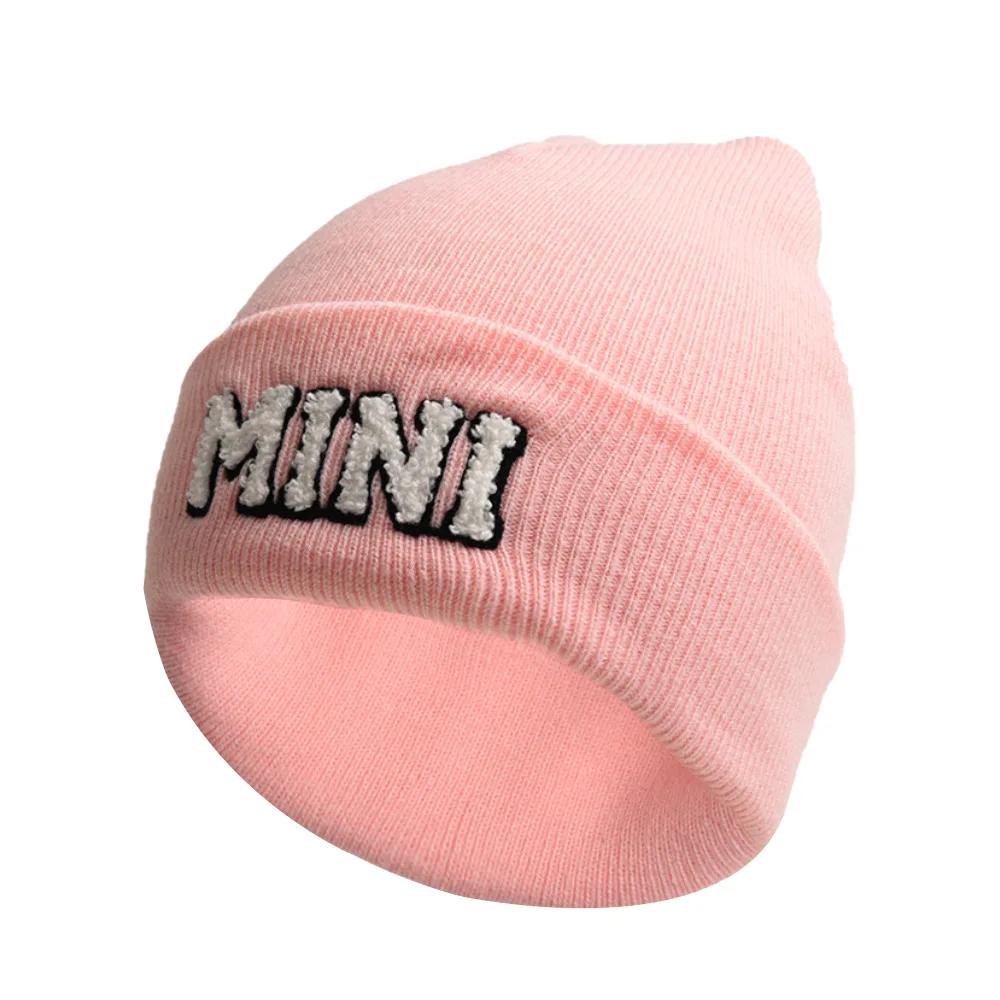 Winter Mama Letter Mini Solid Color Skullies Beanie Hat Outdoor For Women Hip Hop Knitted Caps Girl Casual Warm Ski Beanies Cap