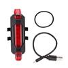 Bike Light Portable USB Rechargeable Tail Rear Safety Warning Light Taillight