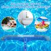 Pool Brush 17inch Pool Brush Head for Cleaning Pool Walls Curved End Pool Scrub Brush Nylon Bristles Pool Brush Head