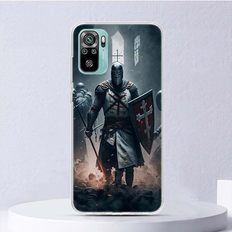 Knights Templar Crusades Soft Case For Xiaomi Redmi Note 14 14S 13 12S 11S 10S 12 11 10 Phone Cover 11T 11E Pro Plus 9 9S Shell