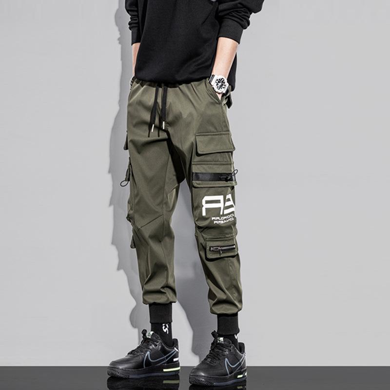 Men's Multi-Pocket Overalls: Trendy Japanese-Style High Street Casual Pants for Spring & Autumn