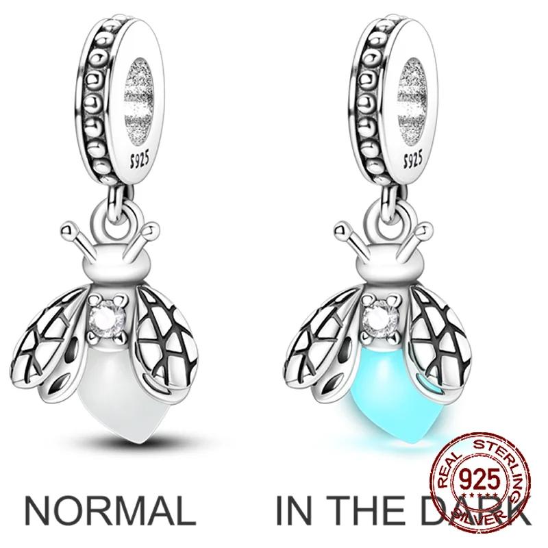 Inlaid Zircon Charm Beads Copper Color Love Heart Snake Dangle Fit Original Bracelet Charms Pendant Jewelry