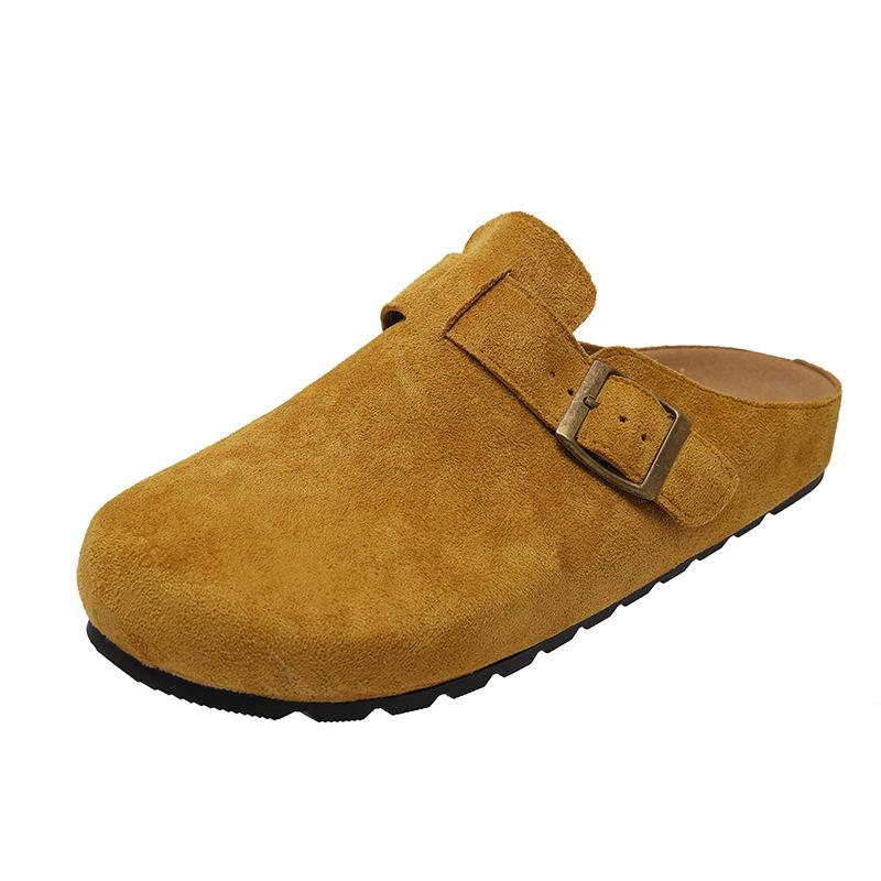 Women's Suede Shoes 2026 Soft Insole Leather Comfortable Anti Slip Shoelaces Arch Support Fashionable Home Slippers