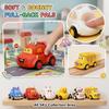 Educational Pull Back Toy Car with Soft Body and for Kids