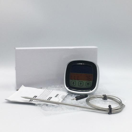 Matlagnings BBQ Termometer Pekskärm Temperaturmätare med Timer Sond