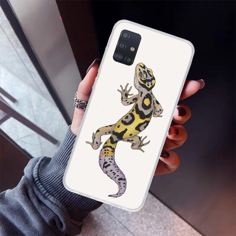 Lizards Geckos Phone Case For Samsung Galaxy A52 A51 A50S A32 A22 A12 A02S A72 A71 A31 A70 A30S Note 20 Ultra 10 Plus S10 Galaxy