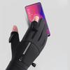 Winter Cycling Gloves Windproof Men Women Touchscreen Warm Gloves Motorcycle Water-Repellent Zipper Pocket Fingertip Flip Gloves