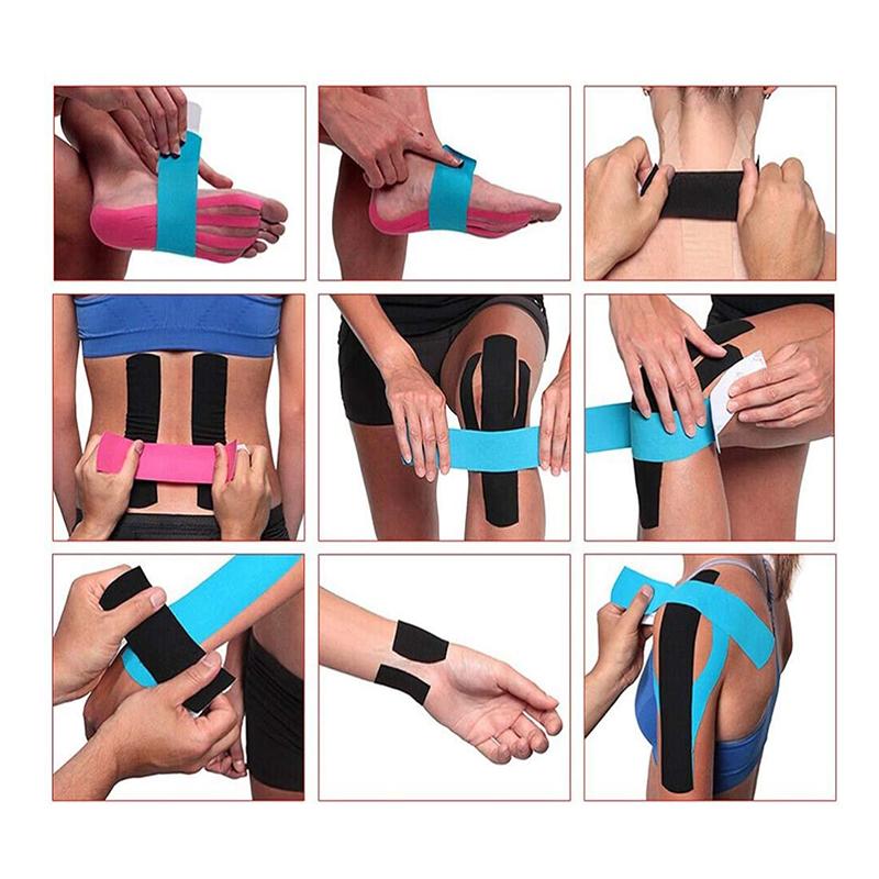 Pre Cut Bandages Sports Therapeutic Athletic Brown Bulk Kinesiology Tape Strips with Low Price In Korea