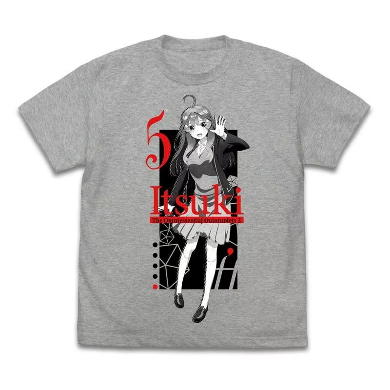 Miku Nakano The Quintessential Quintuplets Anime Print T Shirt Unisex Crew Neck Short Sleeve Casual Streetwear Fashion Tees Tops for Men Women