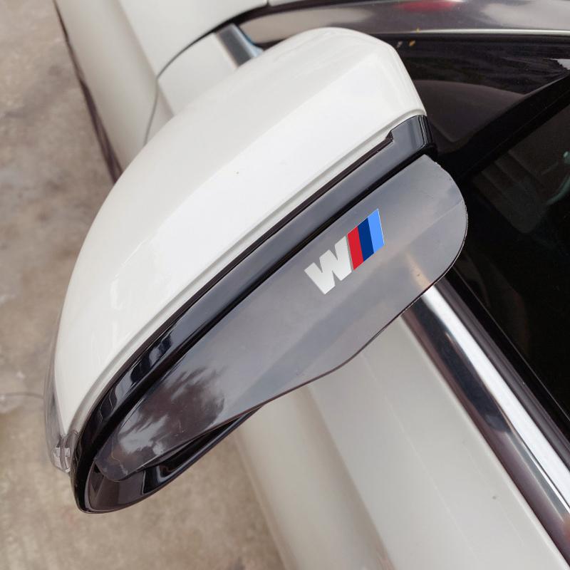 Car Side Rear View Mirror Rain Eyebrow Visor Rain Shield Shade Cover Sticker For BMW M Power Performance M3 M5 X1 X3 X5 X6 E46