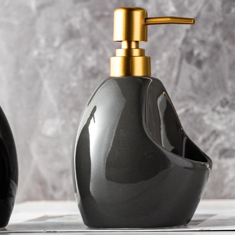 Piccolo Dispenser di Sapone Liquido, Contenitore Liquido in Ceramica Portatile per Viaggi, Igiene, Attività all'Aperto