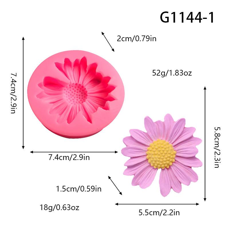 Stampo in Silicone per Aromaterapia Fiore di Margherita per Clip Diffusore in Pietra Fai da Te e Ciondoli Decorativi