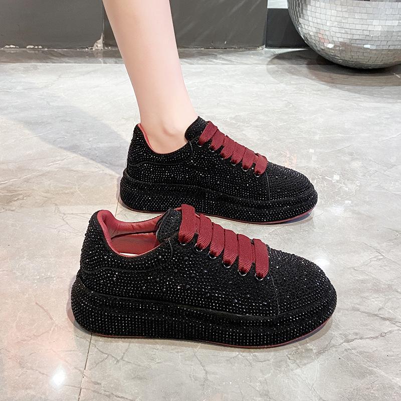 2025 Brand Women's Sneakers Luxury Rhinestones Women Causal Shoes Designer Platform Sport Shoes Fashion Comfort Women Shoes