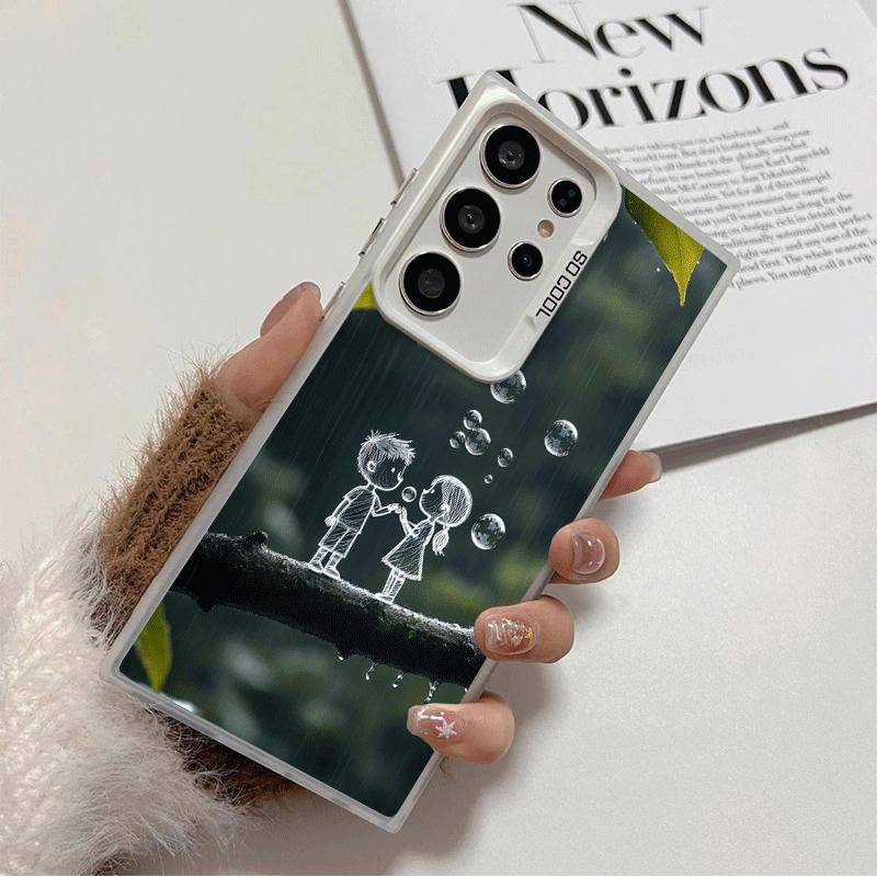 

Nature Cute Child Painting Style Soft Phone Case for Samsung Galaxy S24 S25 FE S26 Edge S23 Ultra S22 Plus S21 + Shockproof Cove Samsung S21