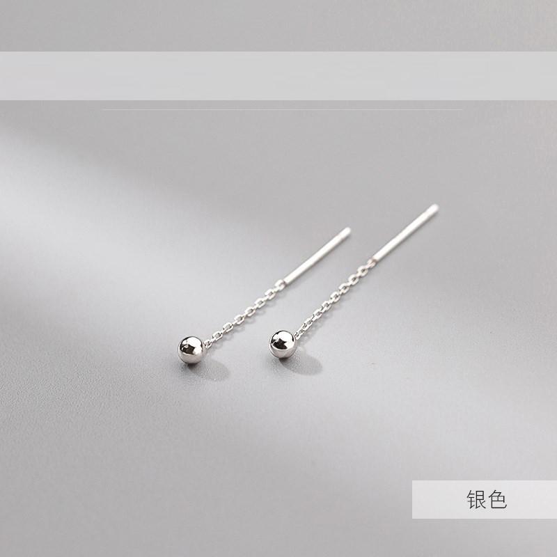Korean Dangle Earring Geometric block Round Long Tassel Bar Drop Earrings For Women Minimalism Ear Line Kpop Jewelry Gift