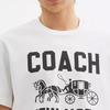 Coach Horse And Carriage Print Cotton Short Sleeve T-Shirt Men Tops White CBD24-WHT