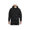 Nike Club Fleece All-Over Print Hoodie Men Sweatshirt Black FB7435-010