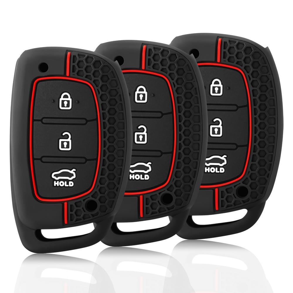 3 4 Silicone Car Key Case For Hyundai Ix35 I40 I20 I10 Tucson Elantra Creta Sonata Ioniq Accent Creata Smart Remote Fobs Cover