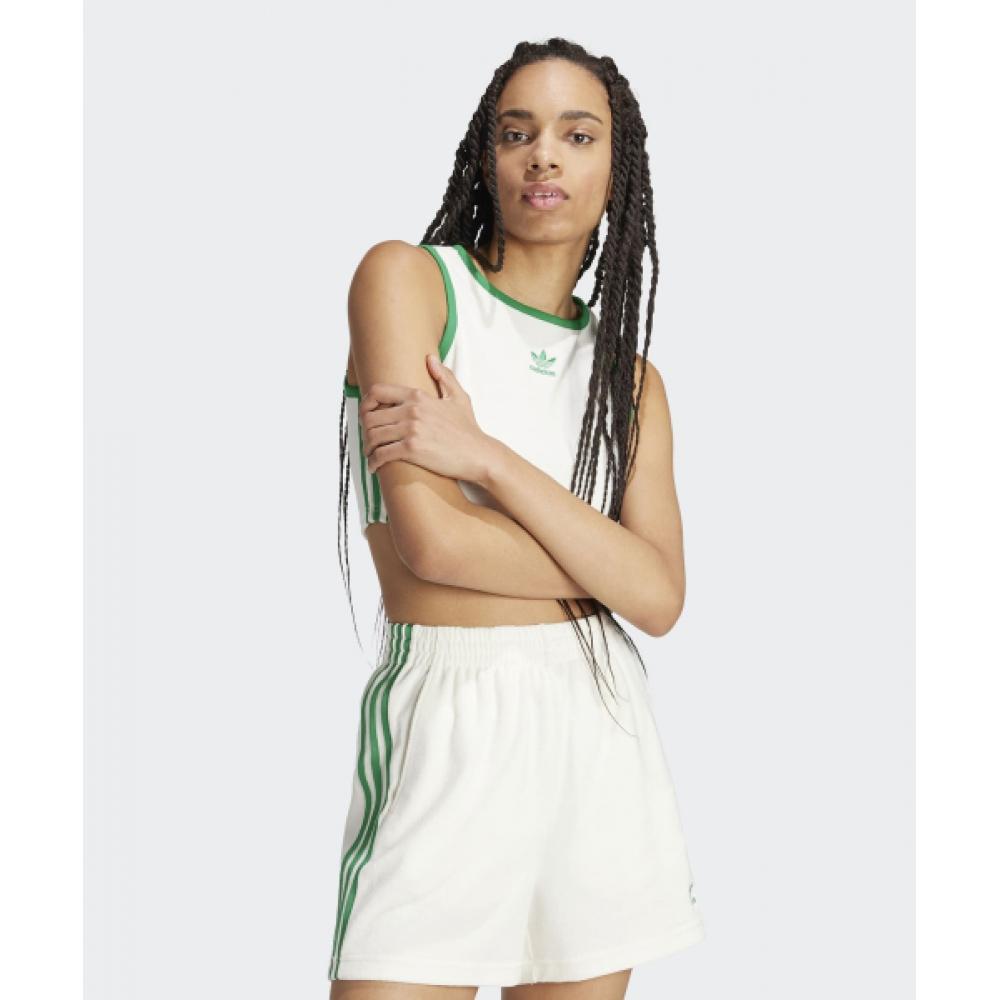 

Укороченная майка ADIDAS Terry, белая JH0622