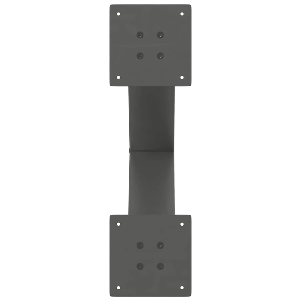 Vidaxl Dining Table Legs, 2 Pcs, Anthracite, 50X(72-73) Cm, Steel