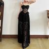 2026 European and American Summer New Sleeveless Slim Lace Lace Waist Pure Desire Sexy Fashion Long Dress Women's Clothing