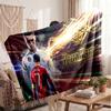 Cristiano Ronaldo Personalized Fleece Blanket With Football Logo, Custom Name Text Soft Warm Home Throw Blanket