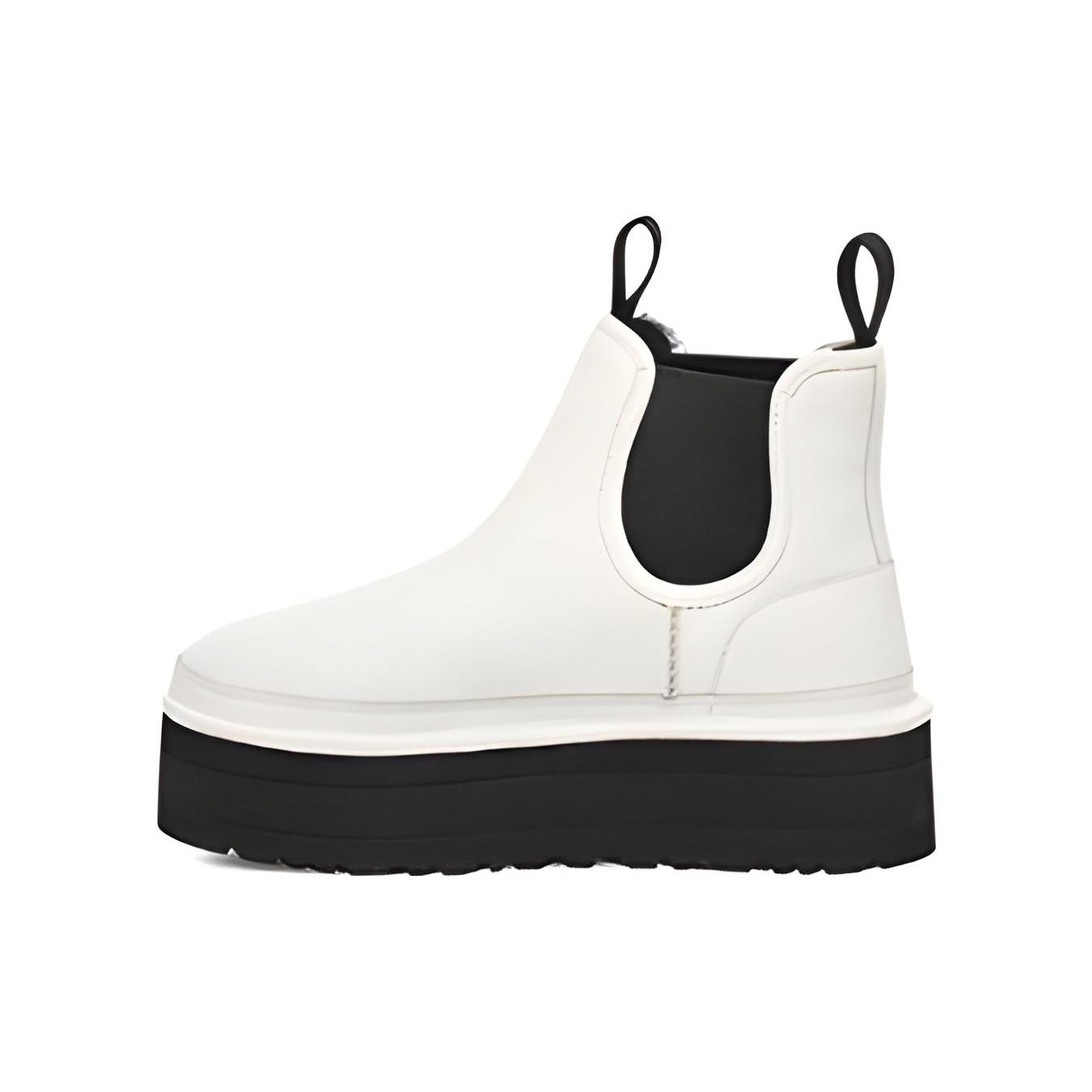 

UGG Neumel Platform Chelsea Boot Pebbled White Women s 1130533-PDWH 40