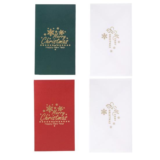 1/2/3Pcs 3D Christmas Greeting Card with Paper Envelope Foldable Pop-up 3D Tree Merry Xmas Wishes Message Card Festive Decoration Holiday Party Gift