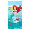 Disney Princess Ariel Beach Towel 70 X 140 Cm - 100% Cotton, Velvety Touch, Blue