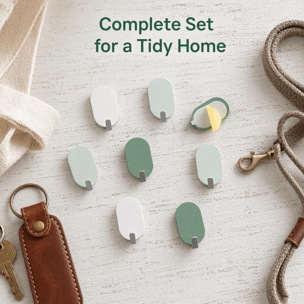 8 PCS Easy Install Adhesive Hook Iron Robe Hook Simple Coat Hook  Home Supply