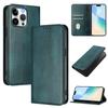 Applicable to iPhone16E leather case, Samsung S26 retro leather pattern card wallet magnetic protective case A25E solid color