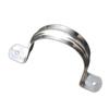 100/50Pcs Pipe Strap Clamp Stainless Steels 2 Holes Rigid Pipe Strap Bracket Tube Pipe Strap Clamp Heavy Duty Conduits Clamps