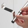 Creative Stainless Steel Single Pole Towel Rack No Punch Cabinet Door Back Rag Hanger Multi-purpose Bathroom Towel Bar