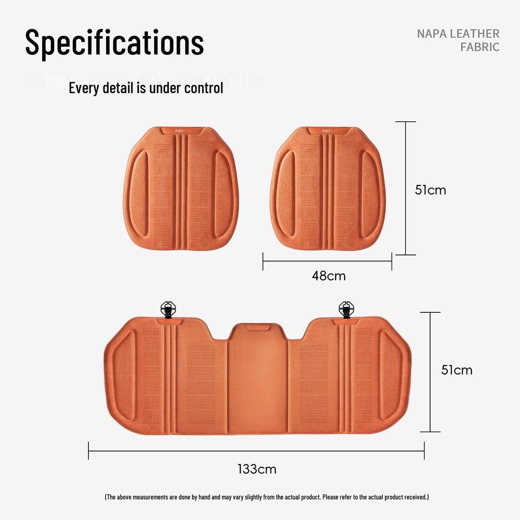 AION Universal Four Seasons Car Seat Cushion Set – Breathable Front & Rear Suede Pads.