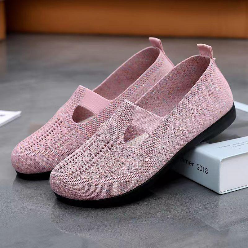 Damen Atmungsaktive Mesh Slipper Freizeitschuhe - Bequeme Old Beijing Stoff Mutterschuhe