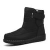 TUINANLE Winter Couples Snow Shoes Waterproof Plush Warm Woman Non-slip Casual Thick Soled Mid-calf Boots Black Platform Shoes