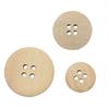 50 Pcs Mixed Wooden Buttons Natural Color Round 4-Holes Sewing Scrapbooking DIY