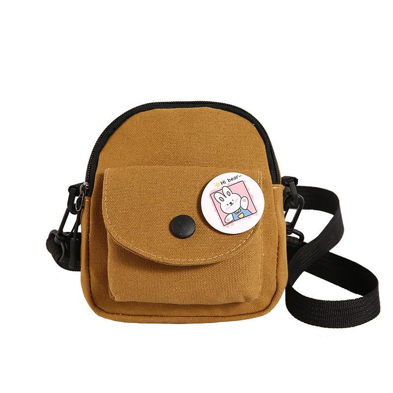 Simple And Lovely Canvas Mini Bag For Women 2024 Korean Style Vintage Street Fashion Crossbody Bag
