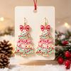 2026 New Creative Colorful 2D Acrylic Christmas Tree Earrings & Party Ornaments (Assorted Styles)